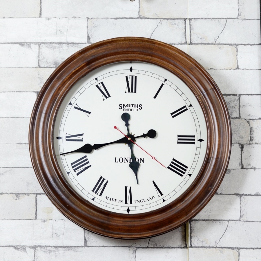 Classic Large Dial Smith Enfield Ship Cabin Wall Clock Antikcart