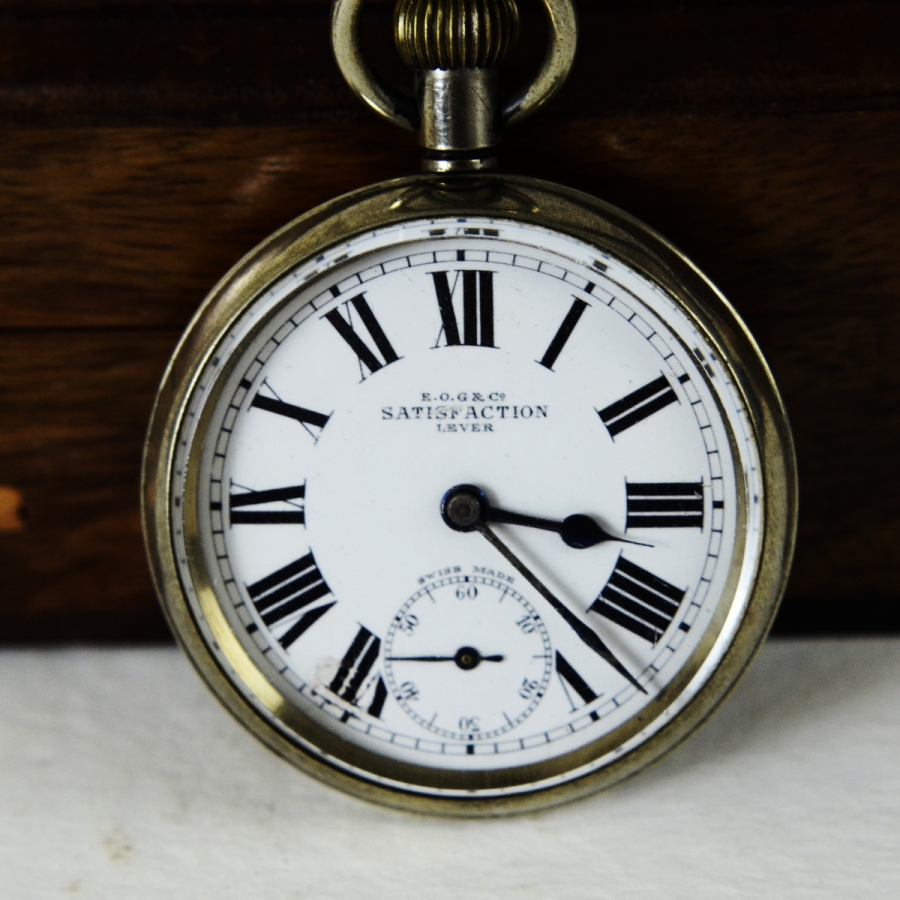 Antique Swiss Made Satisfaction Pocket Watch Antikcart