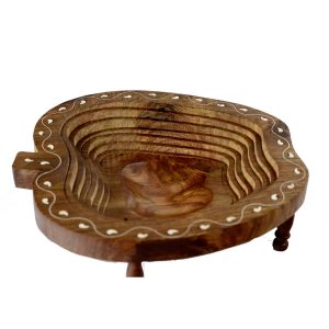 Antikcart Apple Shaped Descending Model Sheesham Wood Fruit Basket