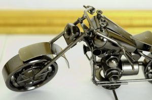 Antikcart Black Metal Harley Super Bike Model Miniature back wheel