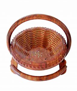 Antikcart Descending Model Sheesham Wood Fruit Basket