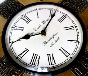 Antikcart Embossed Brass Classic Round Wall clock