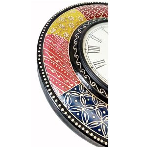 Antikcart Ethnic Rajasthani Hand crafted Meenakari Wall Clock