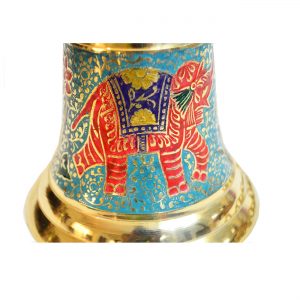 Antikcart Handcarved Brass Temple Bell close view 1300