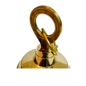Antikcart Brass Mandir Bell with Meenakari Artwork
