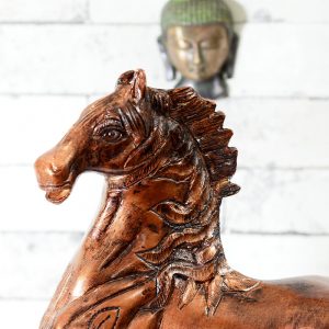 Antikcart Handcrafted Metal Horse Rare Model Statues Set close