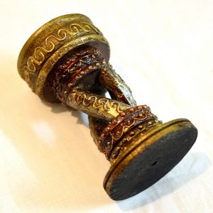 Antikcart Meenakari Design Wooden Spiral Candle Stand set of 4