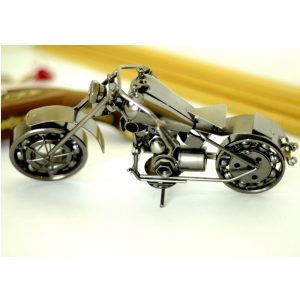 Antikcart Black Metal Harley Super Bike Model Miniature back wheel
