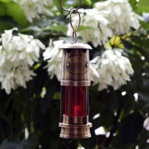 Antikcart Red Colour Vintage Brass Marine Lamp