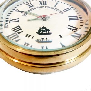 Antikcart Superior Ship Time Keeper Brass Pocket Watch
