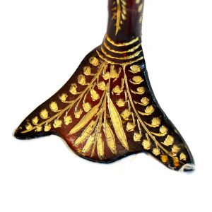 16 inches handcarved brass dolphin family head close view