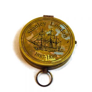 Antikcart Antique Stanley London Brass Compass closed