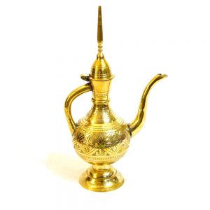 Antikcart Attractive Handcarved Brass Mughali Dallah main