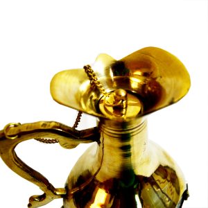 Antikcart Beautiful Artwork Brass and Glass Victorian Juice Jar top