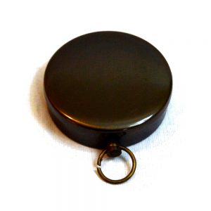 Antikcart Black Finish Vintage Brass Pocket Compass close