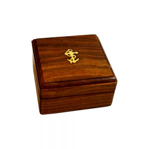 Antikcart Brass Anchor Inlay Sheesham Wood Gift Box top