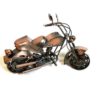 Antikcart Copper Metal Bugatti Super Bike Miniature Model pic