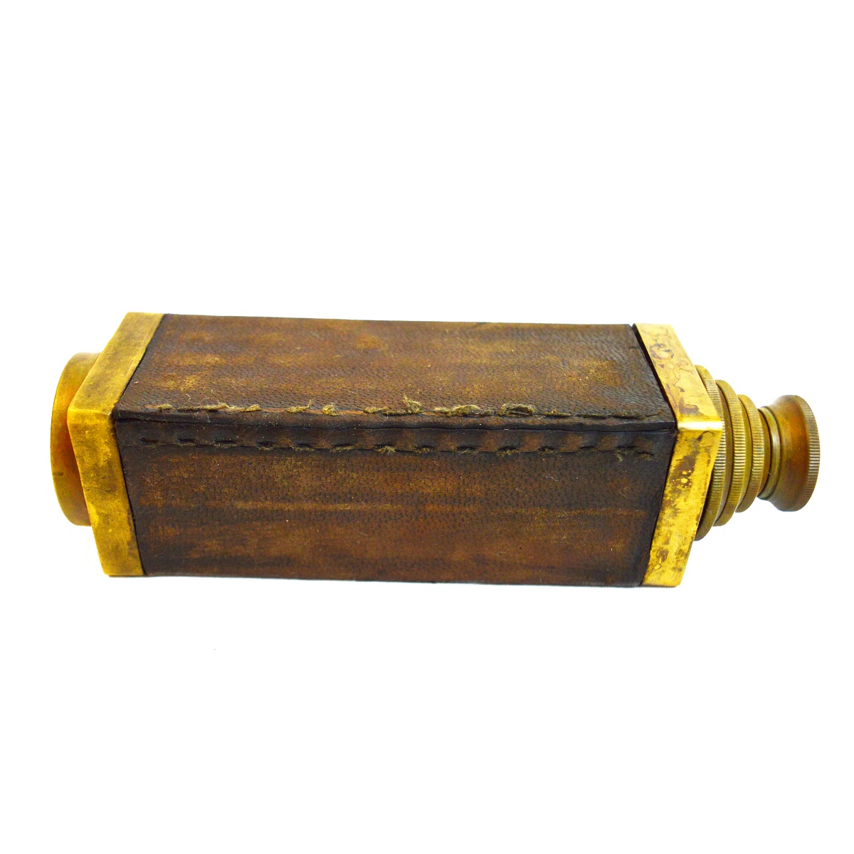 Antikcart German Lens 1930 Leather Antique Telescope 1000