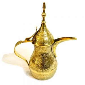 Nakashi Brass Dallah Antikcart Handcarved Nakashi Style Brass Dallah Medium Size Antique Decor