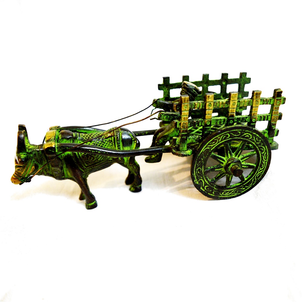 Antikcart Special Antique Finish Bullock Cart Miniature main