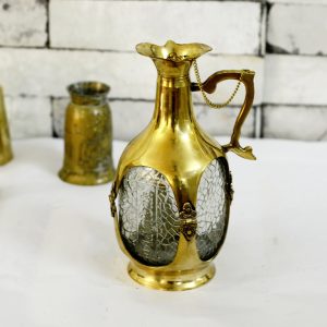 Antikcart Victorian Juice Jar made of Brass SIDE view DECOR COLLECTIBLE ANTIQUE