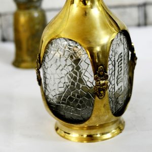 Antikcart Victorian Juice Jar made of Brass SIDE view DECOR COLLECTIBLE ANTIQUE