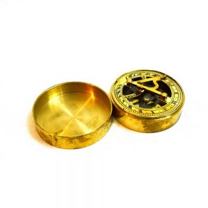 Antikcart Vintage Brass Sundial Compass OPEN VIEWAntikcart Vintage Brass Sundial Compass OPEN VIEW