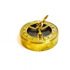 Antikcart Vintage Brass Sundial Compass OPEN VIEW