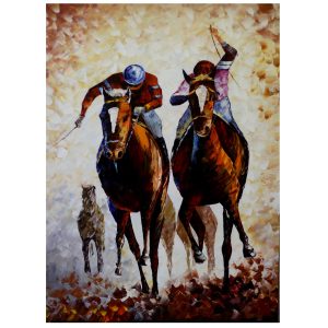 A Race to Win Canvas Oil Painting by Antikcart