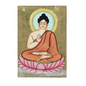Antikcart Anapanasati Ancient Post Card Painting Framed-Framed