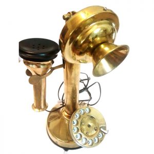 Antikcart Antique Retro Brass Classic Candle Telephone view
