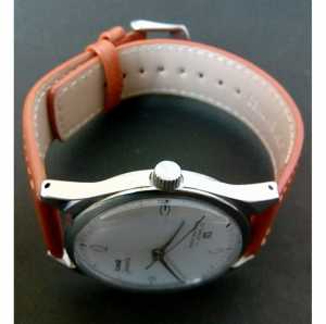 Brown Leather Janatha HMT Wrist Watch by Antikcart