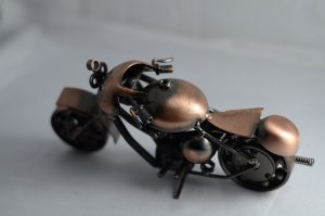 Antikcart Copper Metal Small Harley Super Bike Miniature