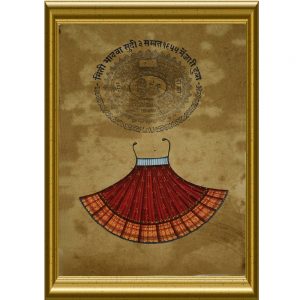 Antikcart Elegant Framed Painting of Royal Wear-Stamp Paper Painting Art- Frame View