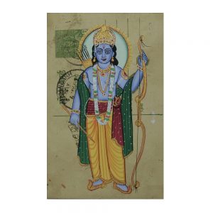 Antikcart Elegant Painting of Lord Krishna on Post Card