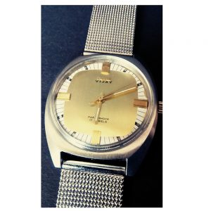 Antikcart HMT Vijay Stainless Steel Band Wrist Watch dial