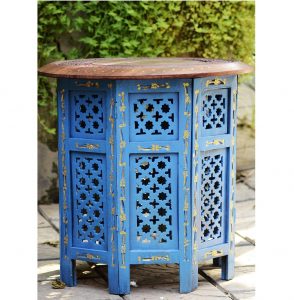 Antikcart Jali Work Sheesham Wood Handicraft Foldable Side table Solidwood Decor Artwork Jali sidetable Antikcart