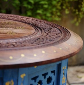 Jali Work Sheesham Wood Handicraft Foldable Side table Solidwood Decor Artwork Jali sidetable Antikcart