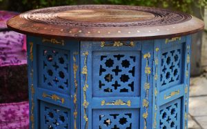 Jali Work Sheesham Wood Handicraft Foldable Side table Solidwood Decor Artwork Jali sidetable Antikcart