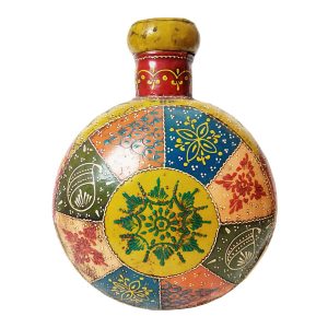 Antikcart Multicolor Hand painted Iron Kudia pot