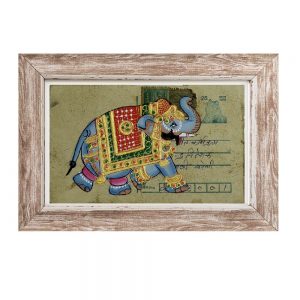 Antikcart Palace Elephant Painted on Ancient Postcard Painting Post Card