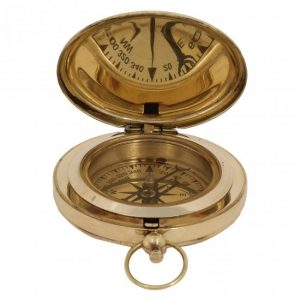 Antikcart Push Button Compass