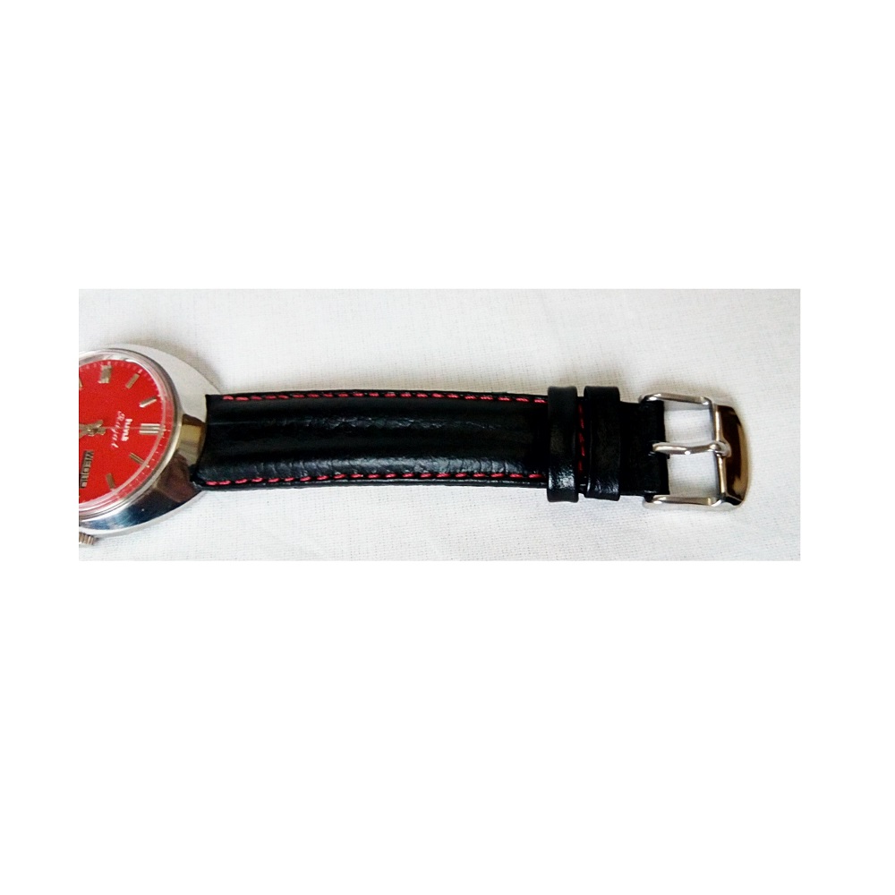 Antikcart Red Dial HMT Rajat Automatic Wrist Watch by Antikcart