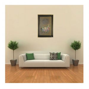 Antikcart Royal Painting of Palace Horse on Stamp Paper- Framed Painting view
