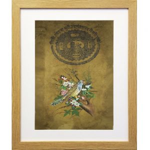 Antikcart Singing Birds Paper Paintings by Antikcart Painting Framed View