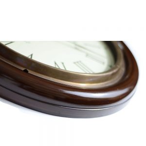 Antikcart Teak Finish Vintage Colonial Classic Wall Clock Decor
