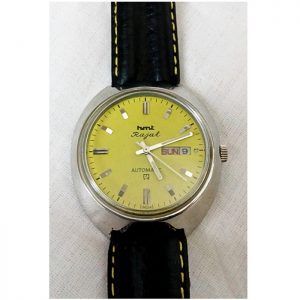 Antikcart Yellow Dial Rajath Wrist Watch - HMT Collection by Antikcart