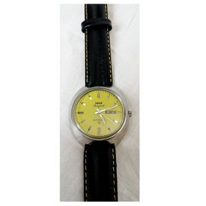 Antikcart Yellow Dial Rajath Wrist Watch - HMT Collection by Antikcart