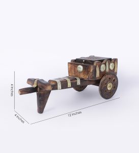 Antikcart multicolour-mango-wood jodhpuri-gaada-design wooden tea coaster set pic