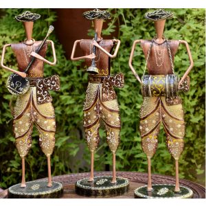 Antikcart new Handicraft Metal Traditonal Folk Musician Bandset hand made in India